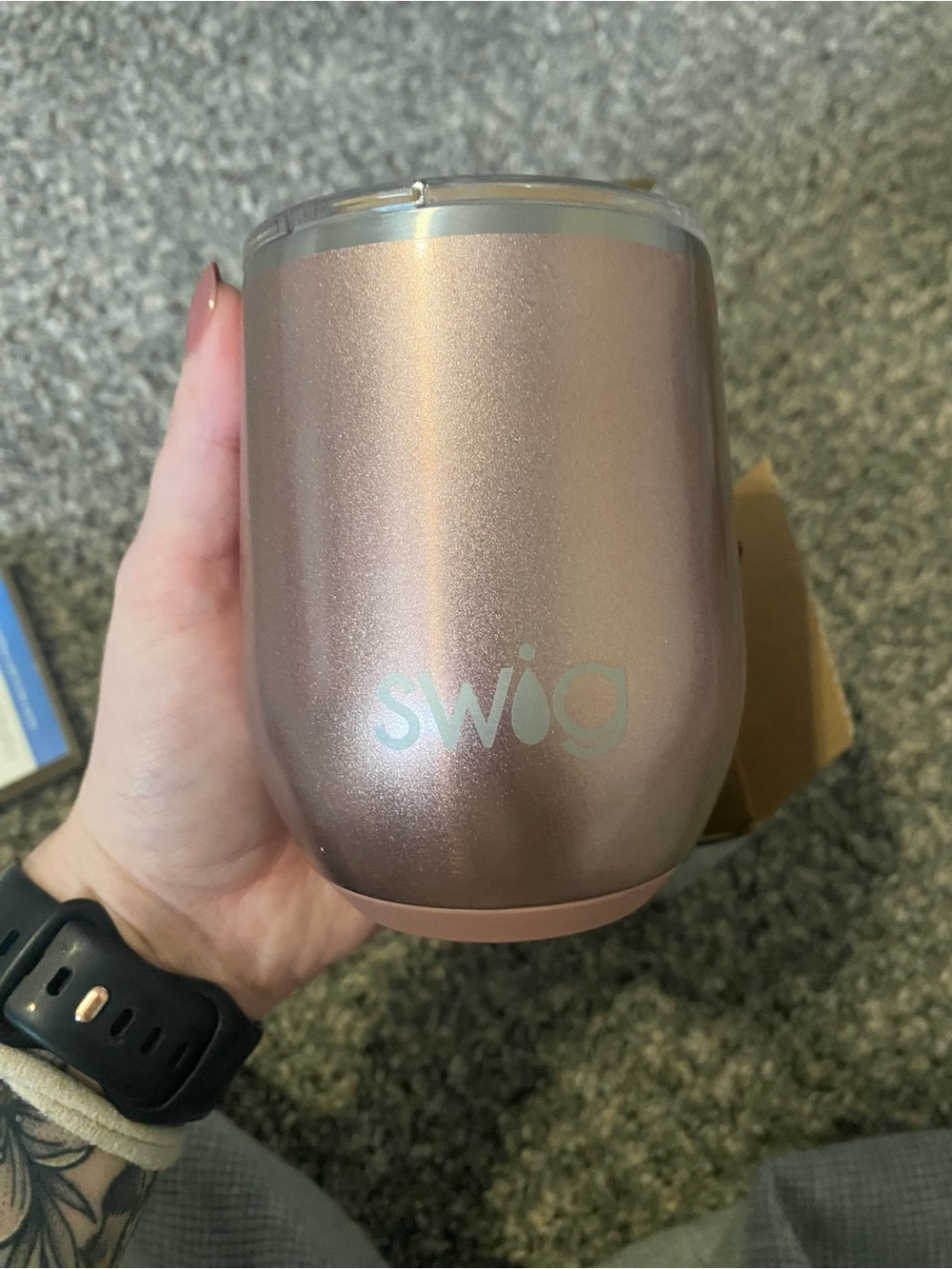 Swig Metallic Rose Gold Insulated Wine Tumbler